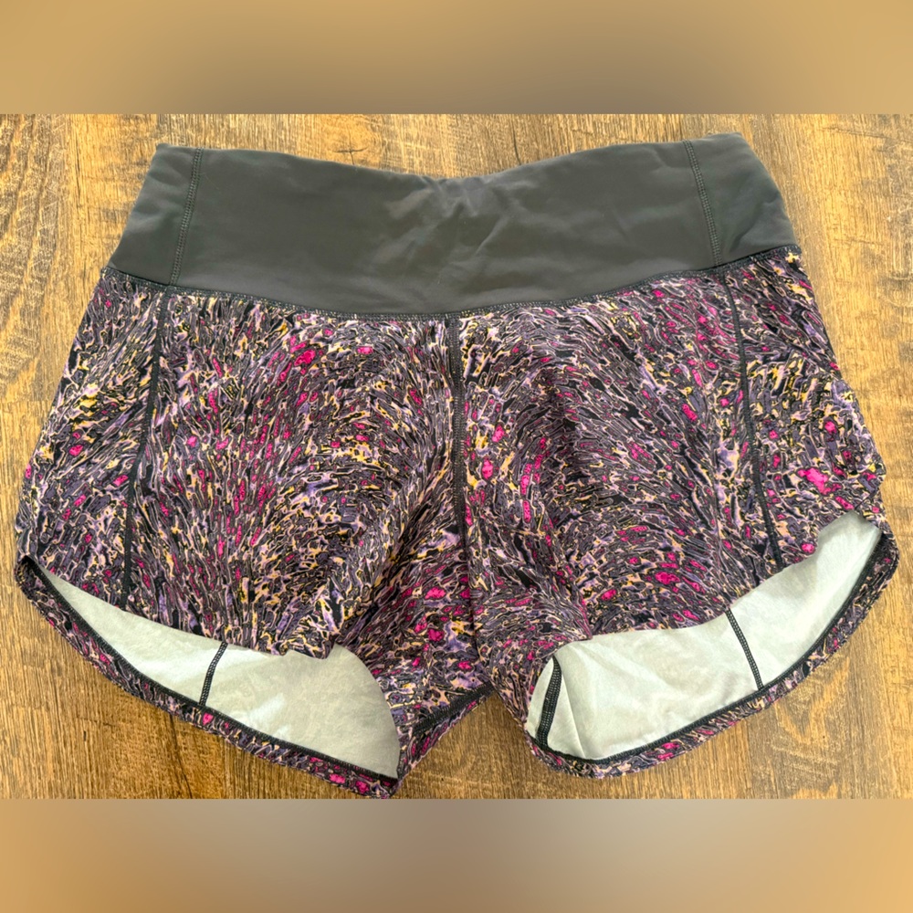 Lululemon athletica Women's sz4 purple and gray athletic shorts